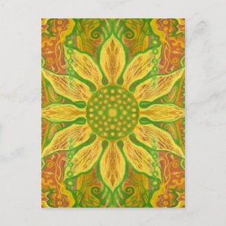 Carte Postale Fleur Soleil Floral Bohème Helianthus Tournesol