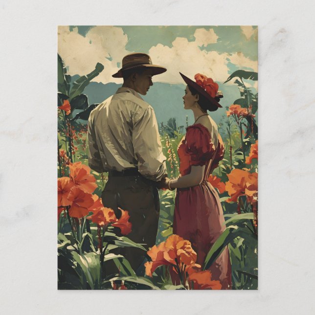 Carte Postale Fleur tropicale Romance Harmonie (Devant)