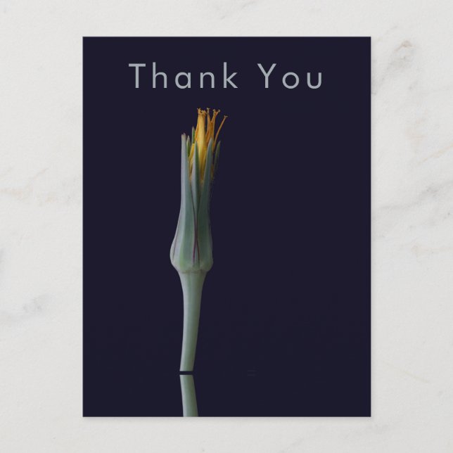 Carte Postale Fleur Unique Élégante Remerciement Personnalisé (Devant)