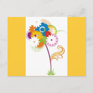 Carte Postale fleur_vectorielle