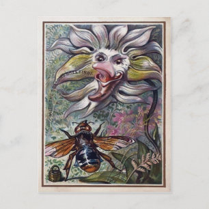 Carte Postale Fleur victorienne vintage