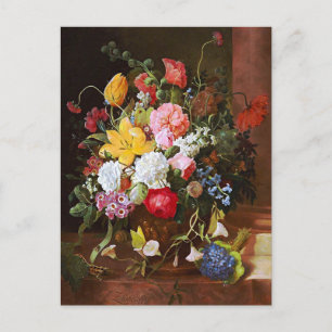 Carte Postale Fleur Vie Encore Des Roses, Tulipes Et Violettes