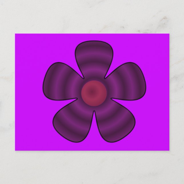 Carte Postale fleur violette (Devant)