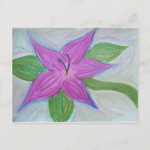Carte Postale fleur violette aléatoire