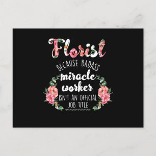 Carte Postale Fleuriste Jardinage jardinier Fleurs Bouquet Flori