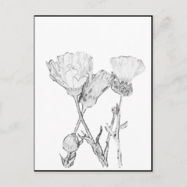 Carte postale - Fleurs à couleur