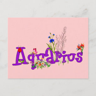 Carte Postale Fleurs Aquarius