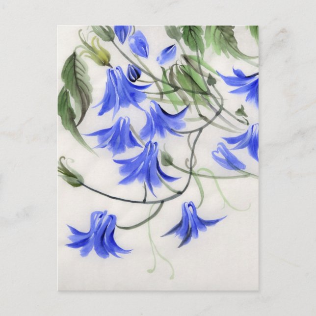 Carte Postale Fleurs bleues (Devant)