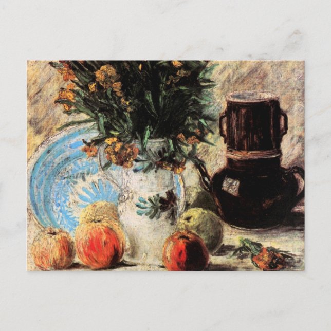 Carte Postale Fleurs, Café et Fruit de Vincent van Gogh (Devant)