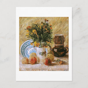 Carte Postale Fleurs Café et Fruit Van Gogh Art