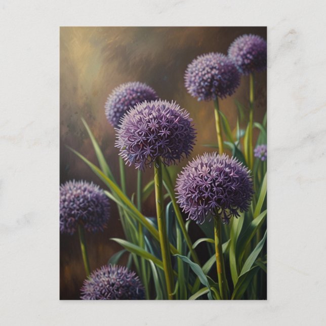 Carte Postale Fleurs d'ail (Devant)