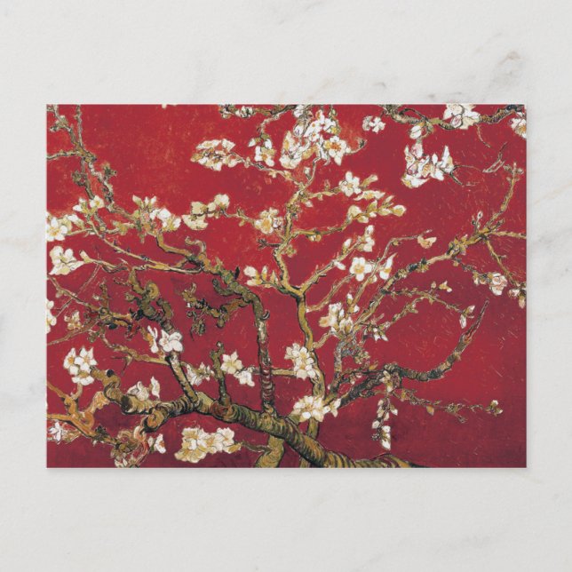 Carte Postale Fleurs d'amandes Red Vincent van Gogh Peinture d'a (Devant)