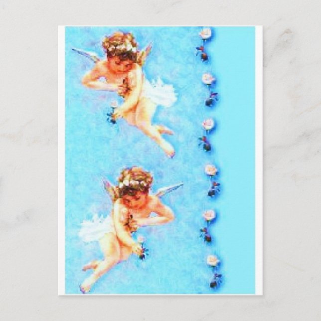 Carte Postale fleurs d'anges (Devant)