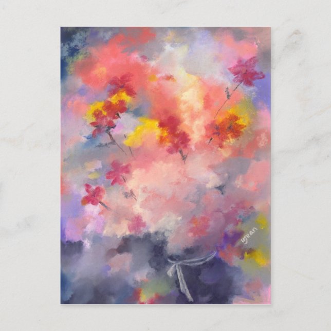 Carte Postale Fleurs d'anniversaire pour vous (Devant)