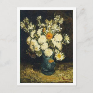 Carte Postale Fleurs dans un Vase bleu, Vincent van Gogh