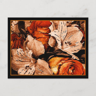 Carte postale fleurs d'automne