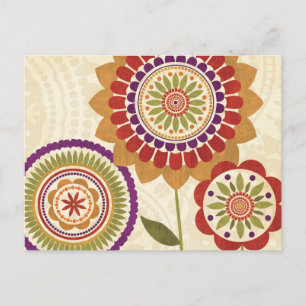 Carte Postale Fleurs d'automne contemporaines