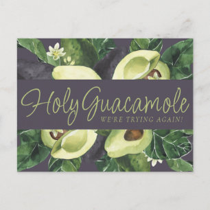 Carte Postale Fleurs d'avocat Nouvelle date de mariage rustiqu