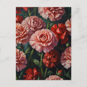Carte Postale Fleurs de carnation
