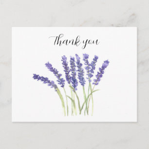 Carte Postale Fleurs de lavande aquarelle violet Floral rustique