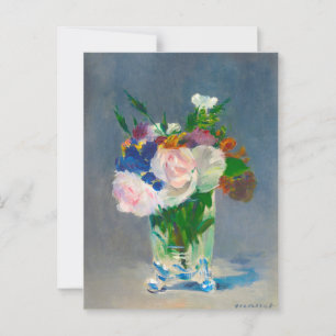 Carte Postale Fleurs de manet dans un vase de cristal