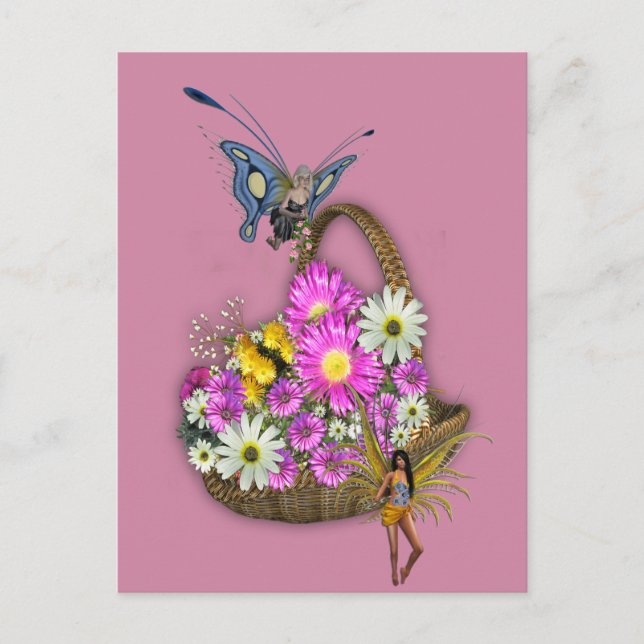 Carte Postale Fleurs de printemps (Devant)