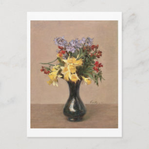 Carte Postale Fleurs de printemps, 1869 (huile sur toile)