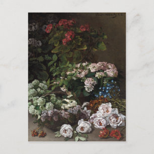 Carte Postale Fleurs de printemps Claude Monet
