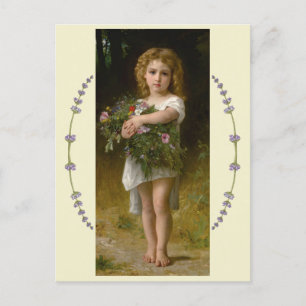 Carte Postale Fleurs de printemps par William Bouguereau