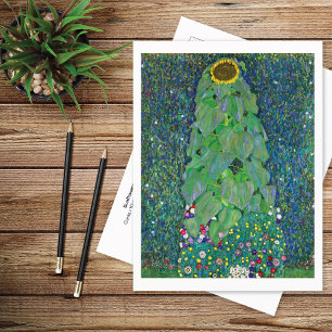 Carte Postale Fleurs de soleil dans le jardin Gustav Klimt