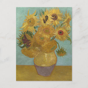 Carte Postale Fleurs de soleil dans un vase (F455) Van Gogh Art