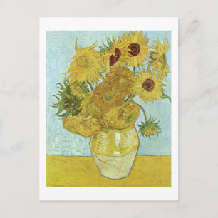 Carte Postale Fleurs de soleil dans un vase (F456) Van Gogh Art