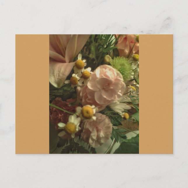 Carte Postale Fleurs de soleil fantaisie (Devant)