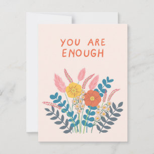 Carte Postale Fleurs dessinées Vous en êtes assez