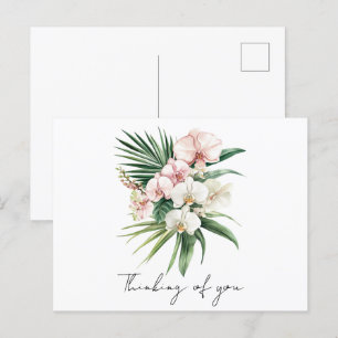 Carte Postale Fleurs d'orchidées roses tropicales