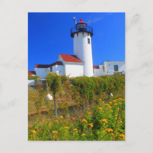 Carte Postale Fleurs du phare de Eastern Point Gloucester