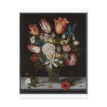 Fleurs en verre, Ambrosius Bosschaert, Huile