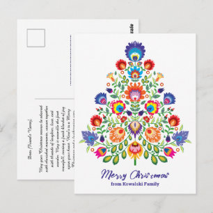 Carte Postale Fleurs enchantées : une tapisserie de Noël emprein