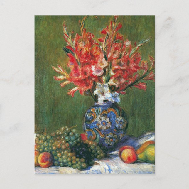 Carte Postale Fleurs et fruits de Pierre Renoir (Devant)