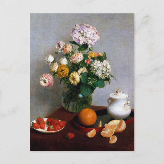 Carte Postale Fleurs et fruits, Henri Fantin-Latour (Devant)