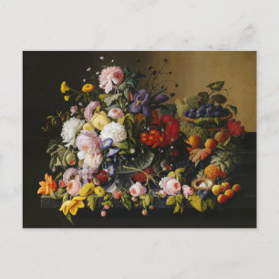Carte Postale Fleurs et fruits vintages