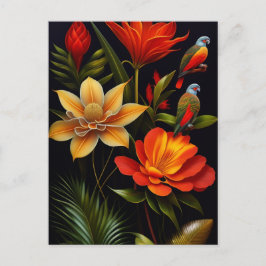 Carte Postale Fleurs et oiseaux tropicaux | Moderne Haeckel