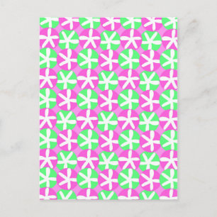 Carte Postale Fleurs et points