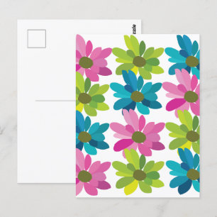 Carte Postale Fleurs Fleurs Fleurs Sauvages Colorées