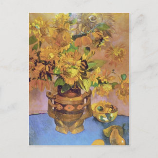 Carte Postale Fleurs jaunes de Tahiti, fleurs Paul Gauguin