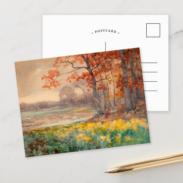 Carte Postale Fleurs jaunes par une journée grise | Julian Onder (Créateur téléchargé)
