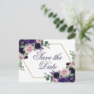 Carte Postale Fleurs Luxuriantes   Rose Violette et Rose Enregis