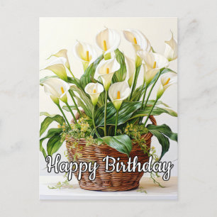 Carte Postale Fleurs Lys Calla en floraison