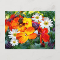 Fleurs murales colorées