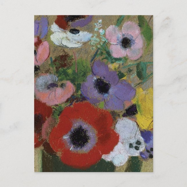 Carte Postale Fleurs Odilon Redon Grand vase vert CC0061 (Devant)